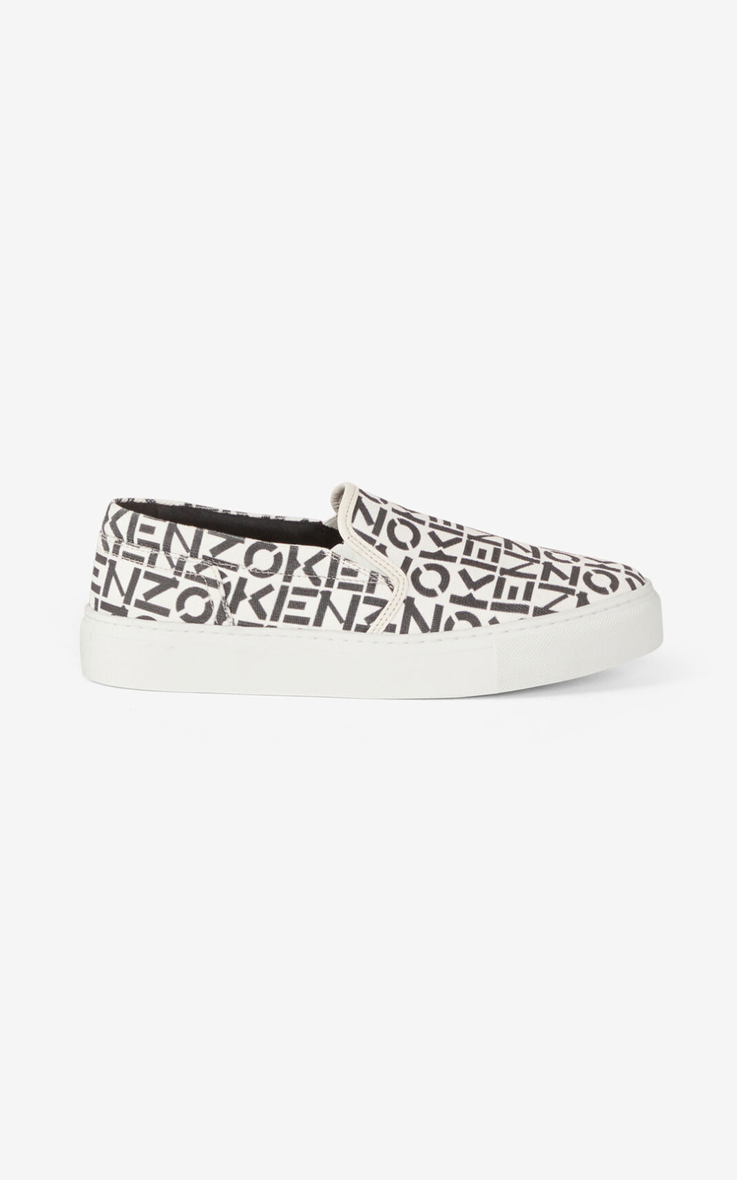 Kenzo K Skate Monogram laceless Tornacipő Női Szürke | ID.396961